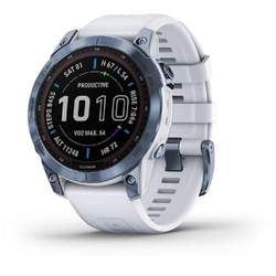 FENIX® 7 – SAPPHIRE SOLAR EDITION MINERAL BLUE TITANIUM WITH WHITESTONE BAND