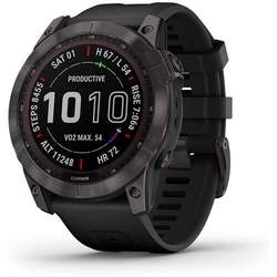 FENIX® 7S – SAPPHIRE SOLAR EDITION CARBON GRAY DLC TITANIUM WITH BLACK BAND
