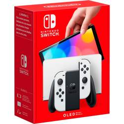 NINTENDO SWITCH 64GB OLED CONSOLE WITH WHITE JOY-CON CONTROLLERS